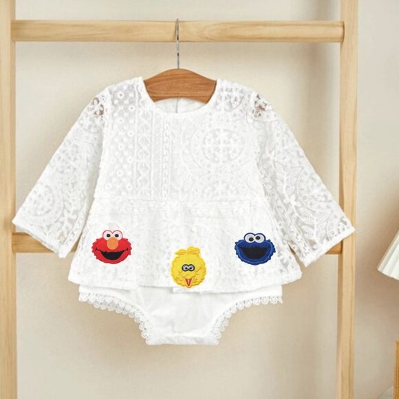Sesame Street Romper Elmo Dress First Birthday Outfit Clothes Dress Smash Cake - Picture 1 of 10